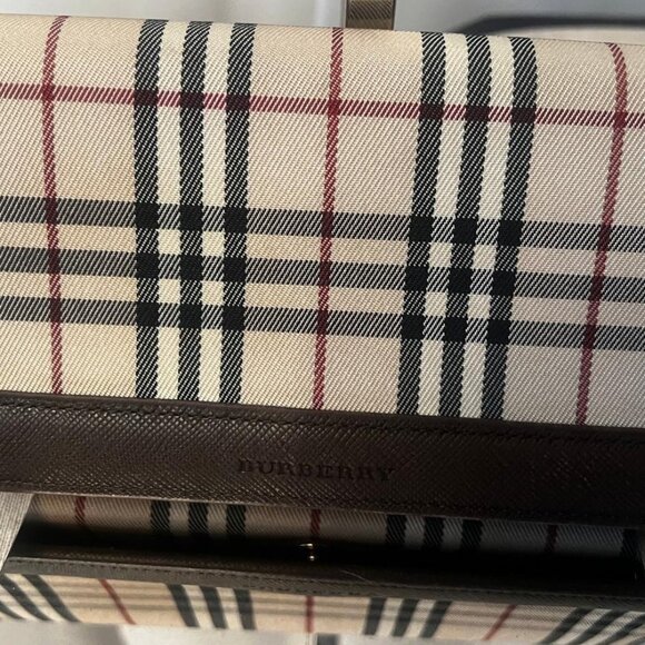 Burberry Handbags - Burberry Canvas Brown Wallet